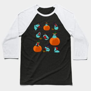 blue indian ringneck halloween pattern Baseball T-Shirt